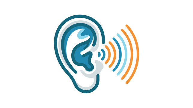 Human Ear Hearing Sound Waves, Audio Signal Concept