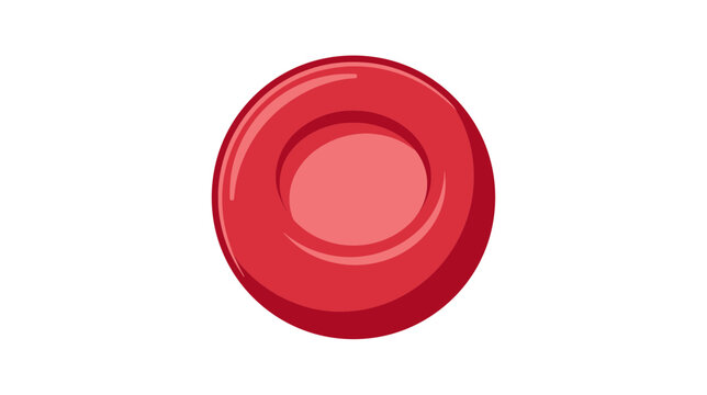Red Blood Cell Illustration - Isolated on White Background