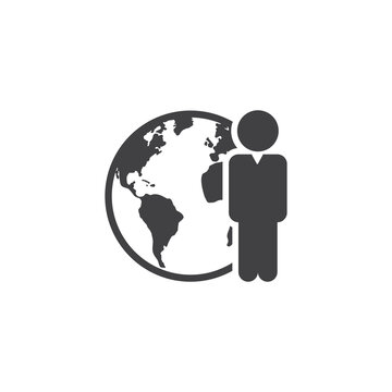 Business people, human resources, office management - icon. Simple vector illustration