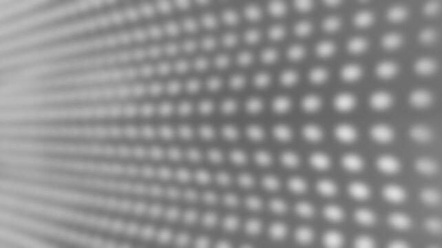 Abstract blur blurred Black and white Metal wall fence panel Sheet with Circular Holes Background mesh with many small circles