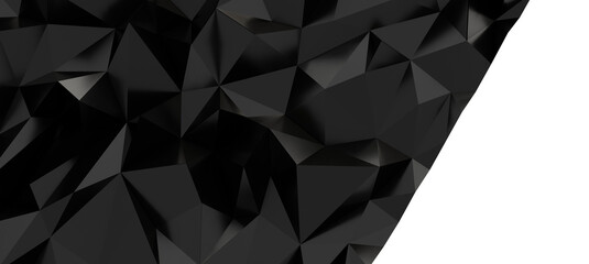 Fototapeta premium Dark abstract background with sharp polygonal facets and shadows