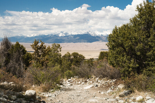 Mountain trail leading to Zapata Falls, Colorado