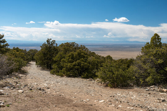 Mountain trail leading to Zapata Falls, Colorado