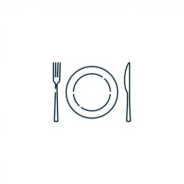 Minimal restaurant icon 