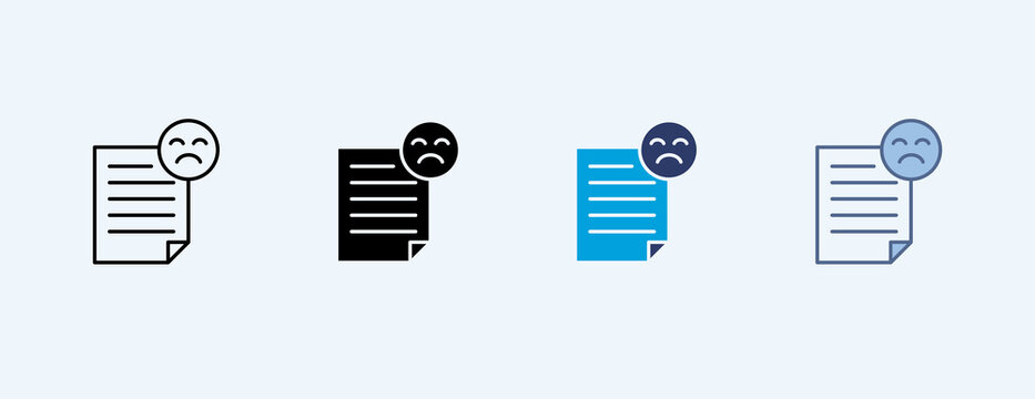 Complaint Multiple Icon Set Illustration Vector