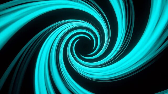 Abstract blue spiral spinning in space