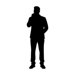 Obraz premium Vector silhouette of a singer