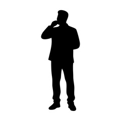 Obraz premium Vector silhouette of a singer