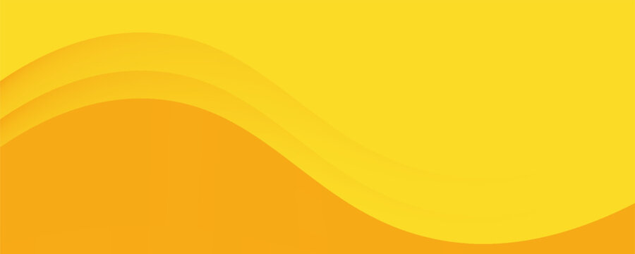 Yellow tone color background abstract wave art vector