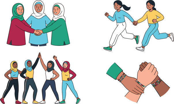 Friendship and Unity Vector Illustration