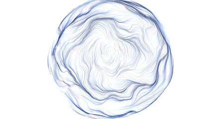 Obraz premium Dynamic spherical abstract with flowing blue lines suggesting energy and movement