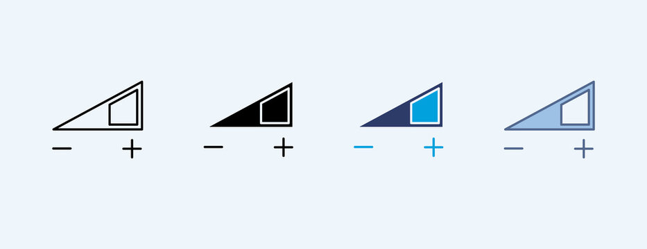Volume Multiple Icon Set Illustration Vector