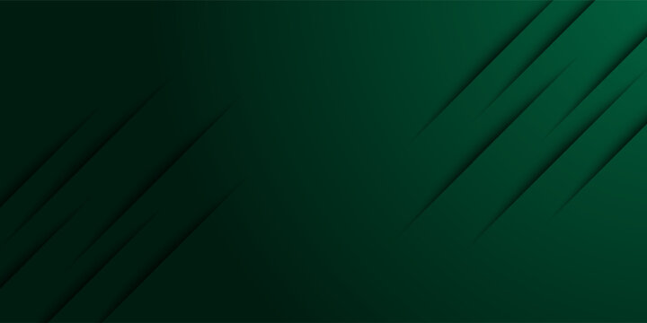 Abstract dark green background with green glowing lines, free space for design.