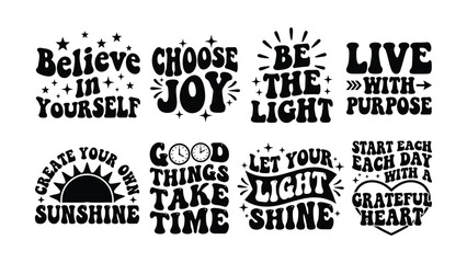 Fototapeta premium Positive Inspirational Motivational Quotes With Hand Drawn Style Typography Design