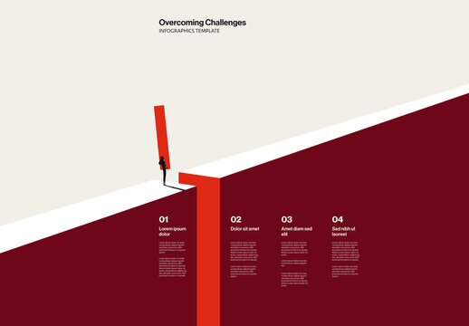 Overcoming Challenges Business Infographic Template with Minimalist Illustration.zip