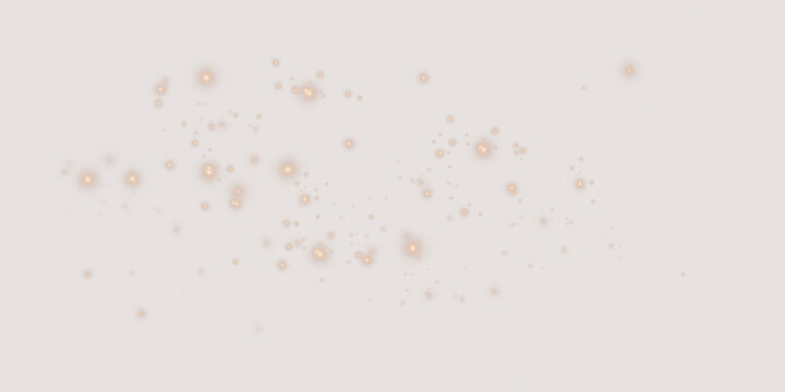 Gold sparks and golden stars glitter special light effect. Vector sparkles on transparent background. Christmas abstract	
