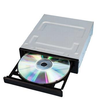 Internal CD/DVD Optical Drive Device Isolated on Transparent Background