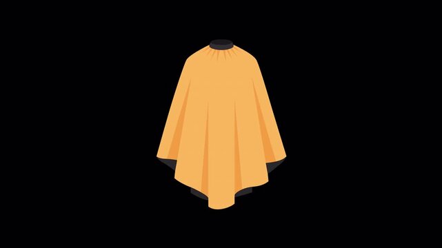 Barber Cape Fabric Billowing Animation Loop on Alpha Channel