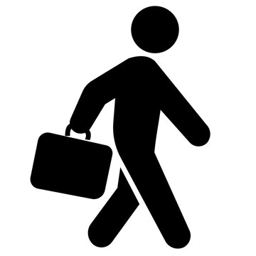 3d man with briefcase