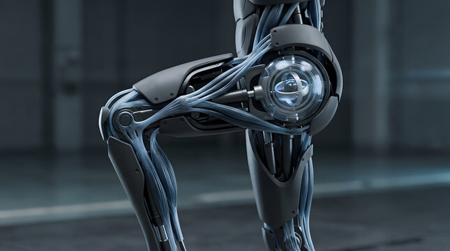 Robotic bionics and cybernetic prosthesis technology concept