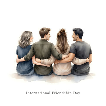 Happy friendship day concept on background.