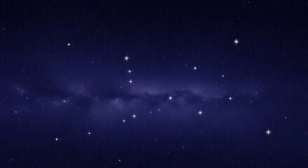 Fototapeta premium A starry night sky with visible stars and a faint galaxy or nebula.