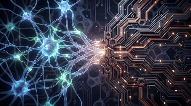 Brain Computer Interface and AI Neural Network Background