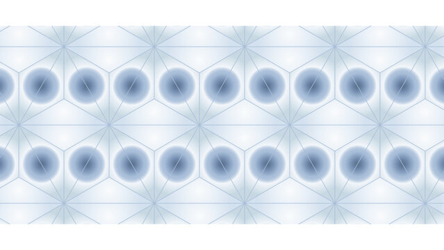 Dusty Blue Hexagon Glow Seamless Pattern Vector