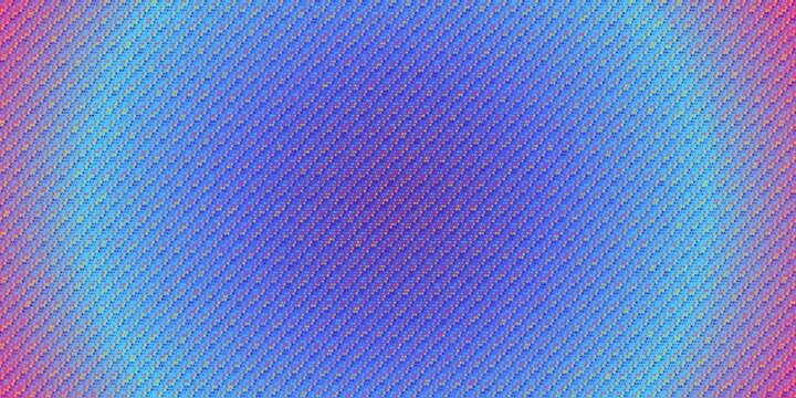 Abstract halftone dot pattern background with vibrant neon blue and purple color scheme.