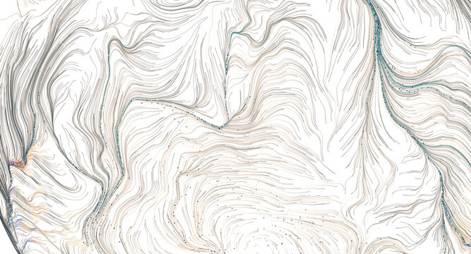 Organic flow lines create an intricate abstract pattern suitable for data visualization or nature th