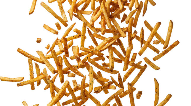 Scattering Of Crispy Seasone Isolated On Solid White Background
