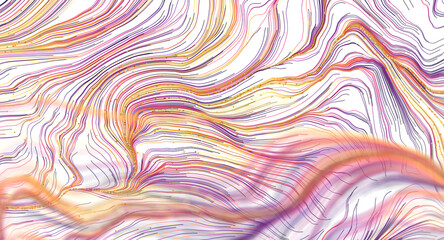 Fototapeta na wymiar Elegant abstract background with flowing lines in vibrant purple, orange, and gold hues