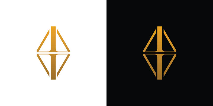 Luxury and modern letter TT  initials logo design