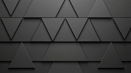 Obraz premium Dark triangular tiles arranged in a pattern
