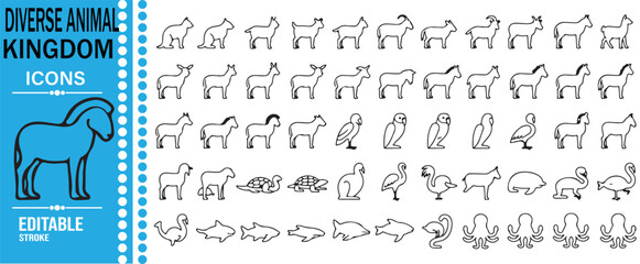 Dinosaur Outline Vector Set with Tyrannosaurus Triceratops and Fossils © SANTI