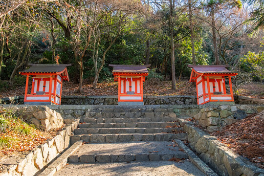岡山県岡山市 吉備津神社の末社・三社宮（春日宮・大神宮・八幡宮）