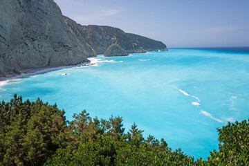 Obraz premium Lefkada Coastline near Porto Katsiki beach, Greece