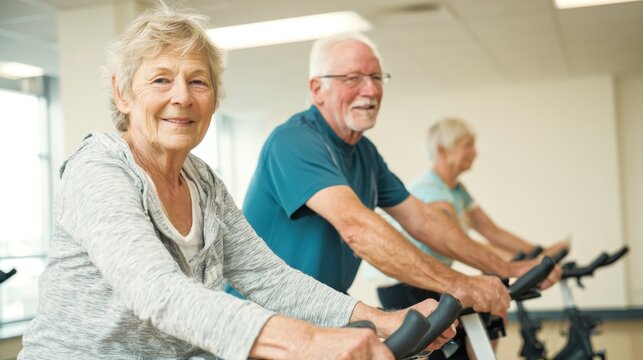 Patients engage in exercise during cardiac rehab session for health and recovery