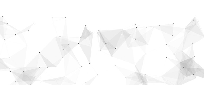 grey network. futuristic connection technology background with dots and lines for desktop. Structure molecule and communication. Template for science and technology presentation, Vector illustration.