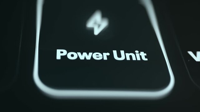 Power Unit Button Pressed On Hydroelectric Control Screen