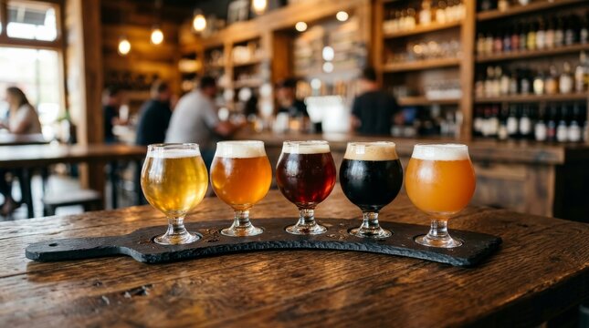 Craft Beer Tasting and Bar Social Scene