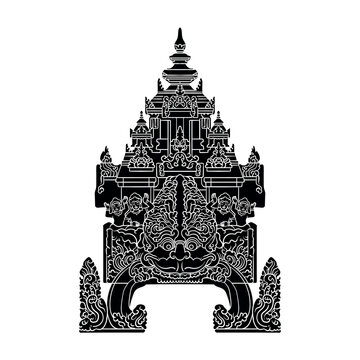 silhouette kala ornament at kalasan temple