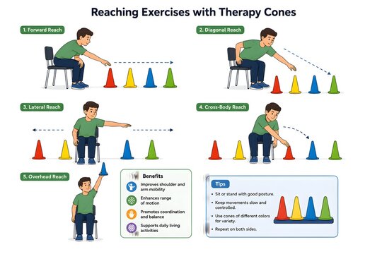 Upper Limb Rehabilitation with Therapy Cone Exercises