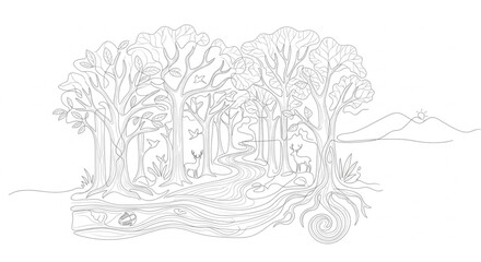 Fototapeta premium The Continuous Forest Path