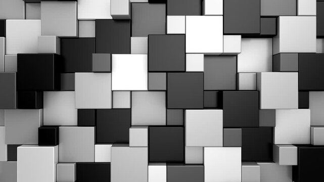 Background of Cubes. Abstract motion, loop, 3d rendering, 4k resolution
