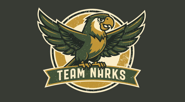 parrot team logo with green and yellow colors