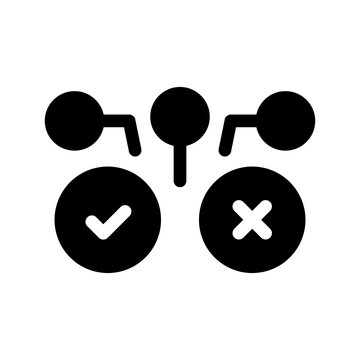 Decision Making Icon Vector Symbol Design Illustration