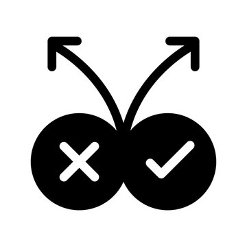 Decision Making Icon Vector Symbol Design Illustration