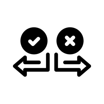 Decision Making Icon Vector Symbol Design Illustration