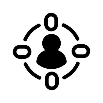 Customer Segmentation Icon Vector Symbol Design Illustration